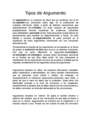 Tipos-de-Argumento - Apuntes 1,2,3,4,5,6, - StuDocu