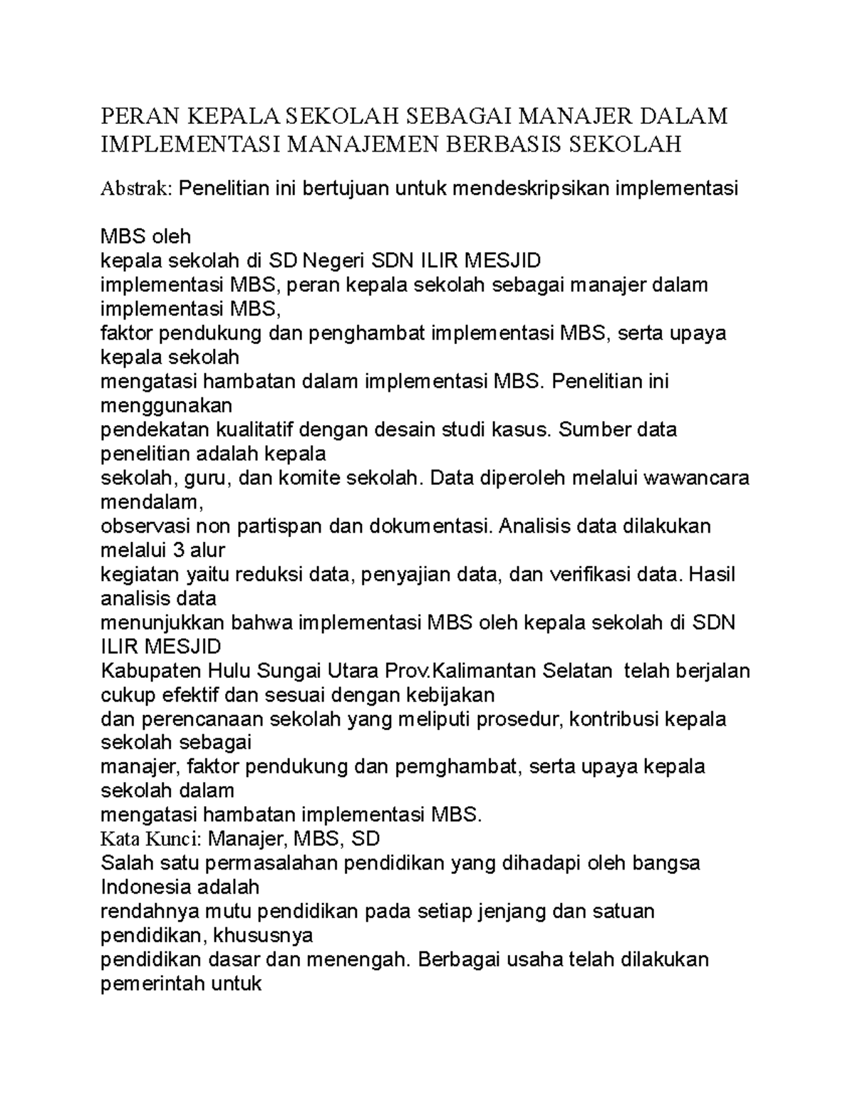 6. Implementasi Kepala Sekolah Disekolah - PERAN KEPALA SEKOLAH SEBAGAI ...