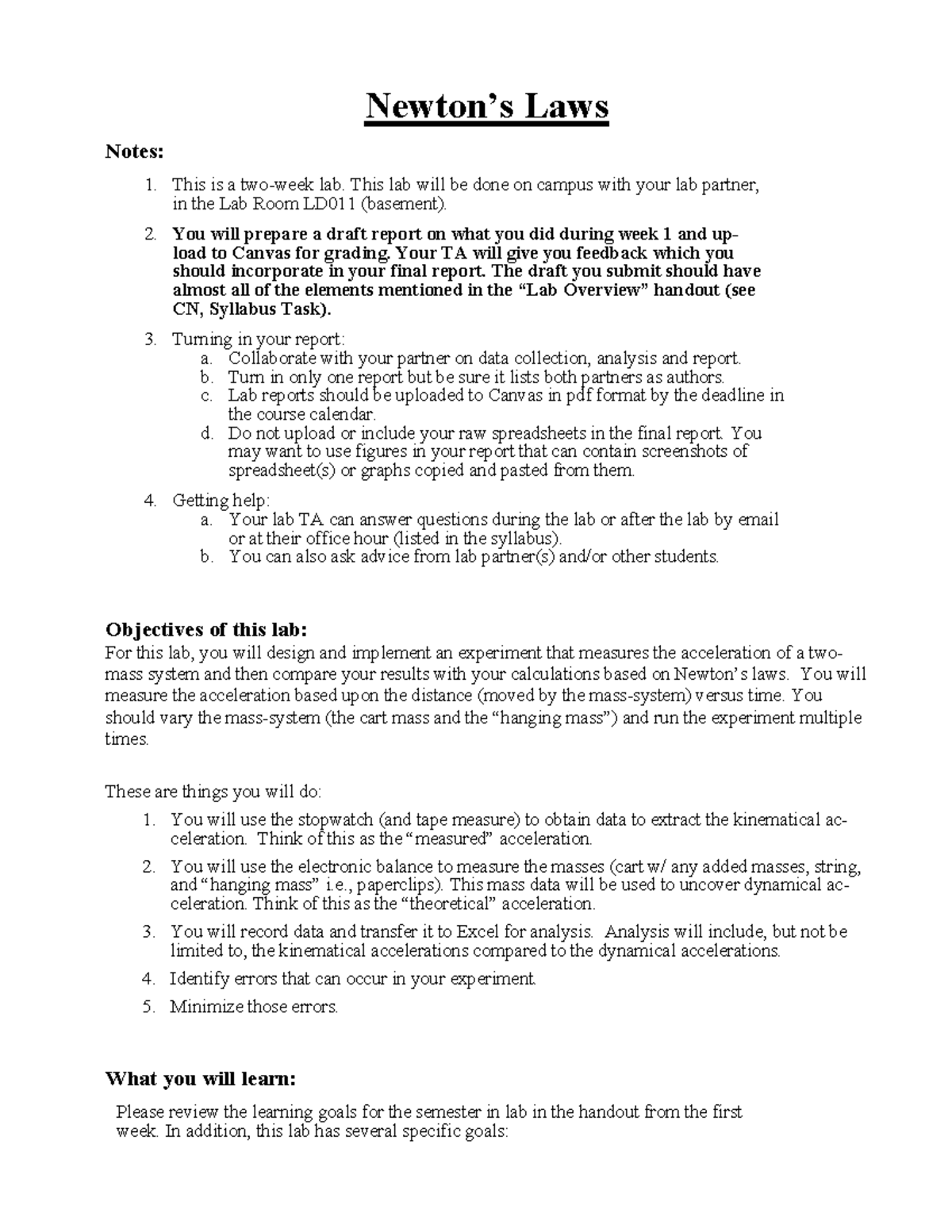 newtons-laws-lab-reports-for-mechanics-15200-newton-s-laws-notes