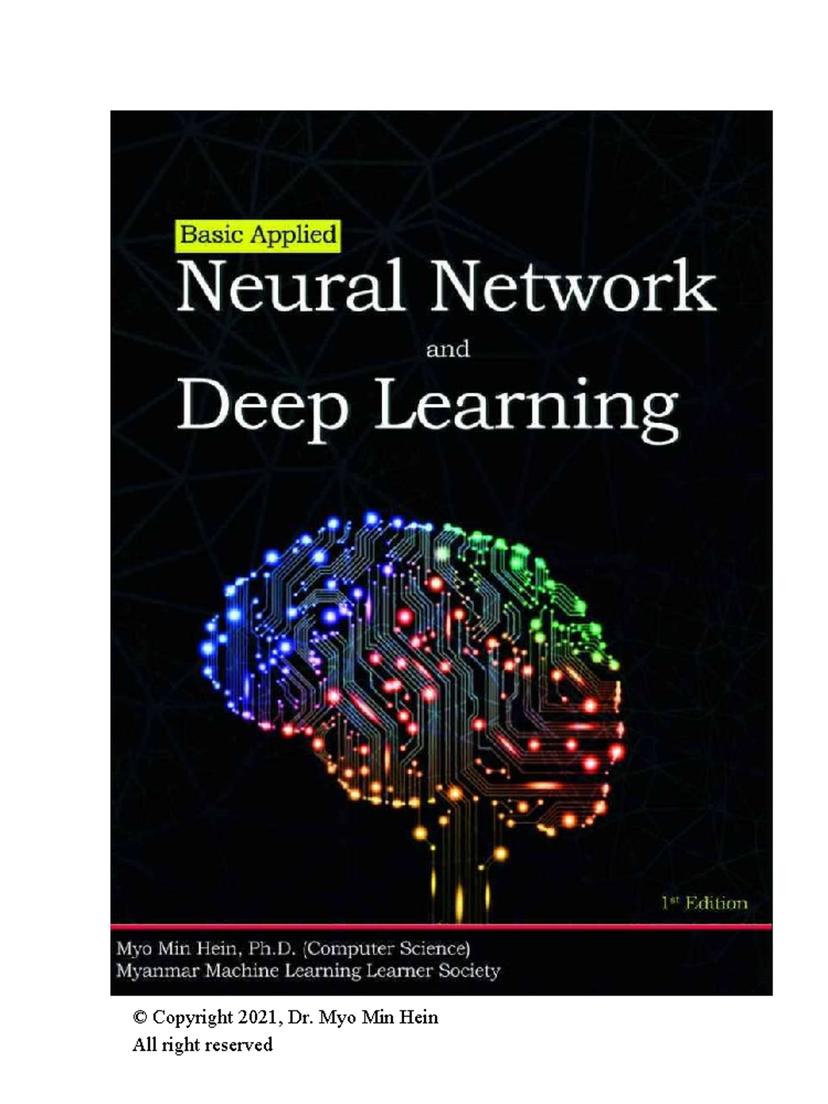 Basic Applied Neural Network and Deep Learning Presented By Dr Myo Min ...