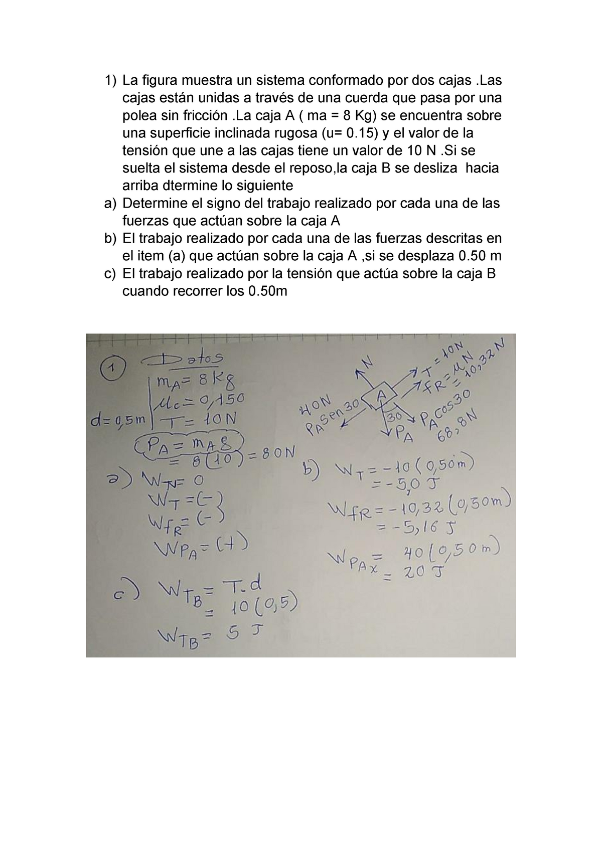 Fisica 3 MAS - La Figura Muestra Un Sistema Conformado Por Dos Cajas ...