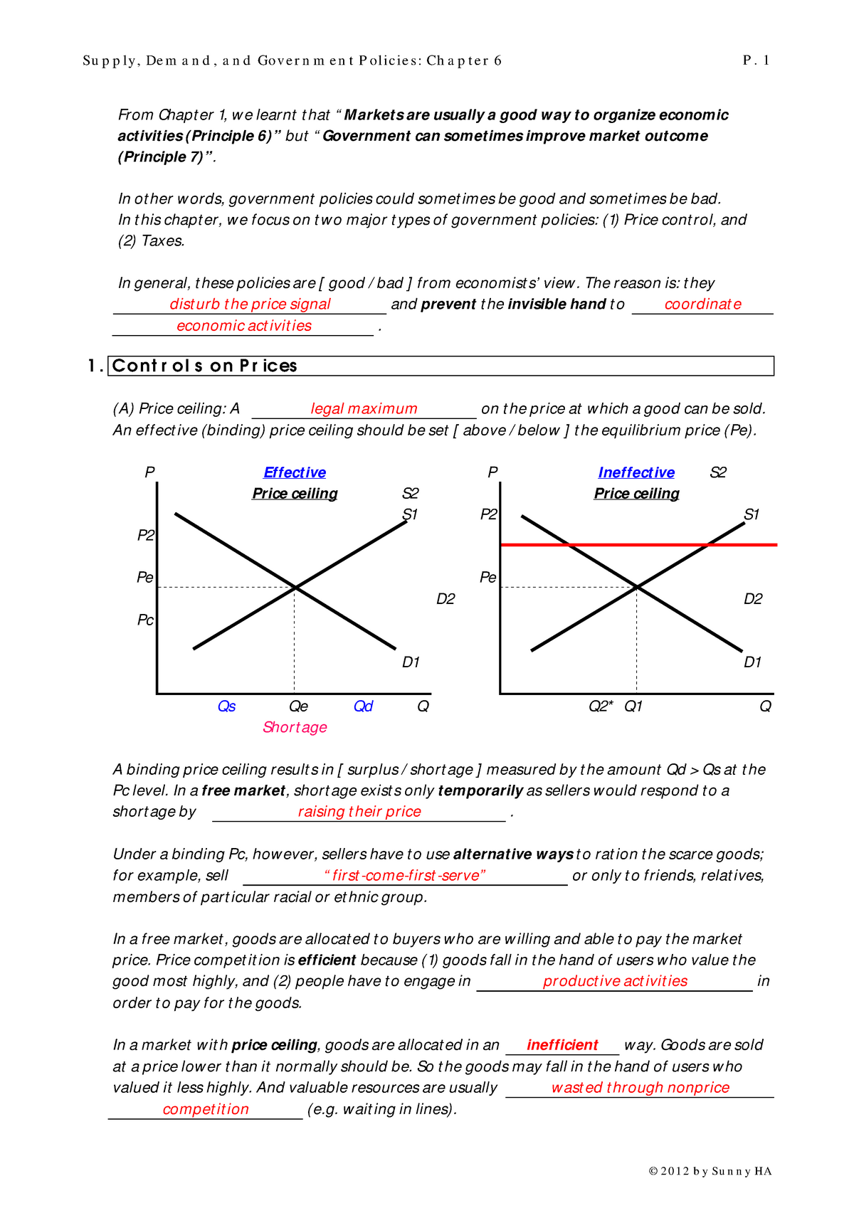 Lecture Notes 4 Economics For Business Studies I Dsme1030