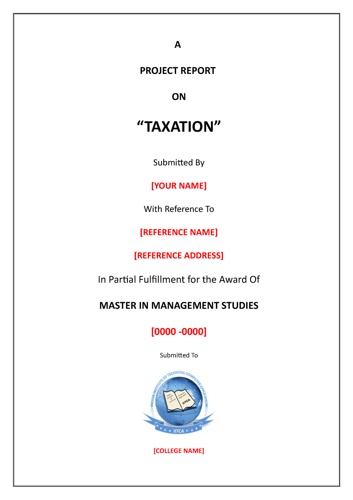 project research topics on taxation