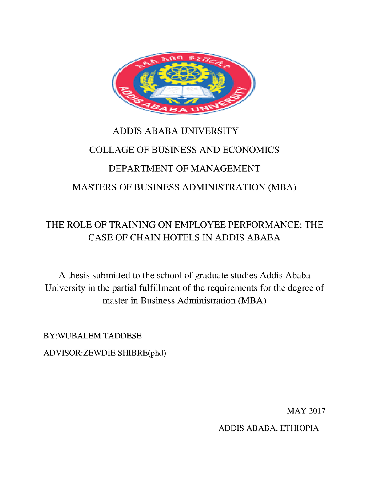 llm thesis addis ababa university