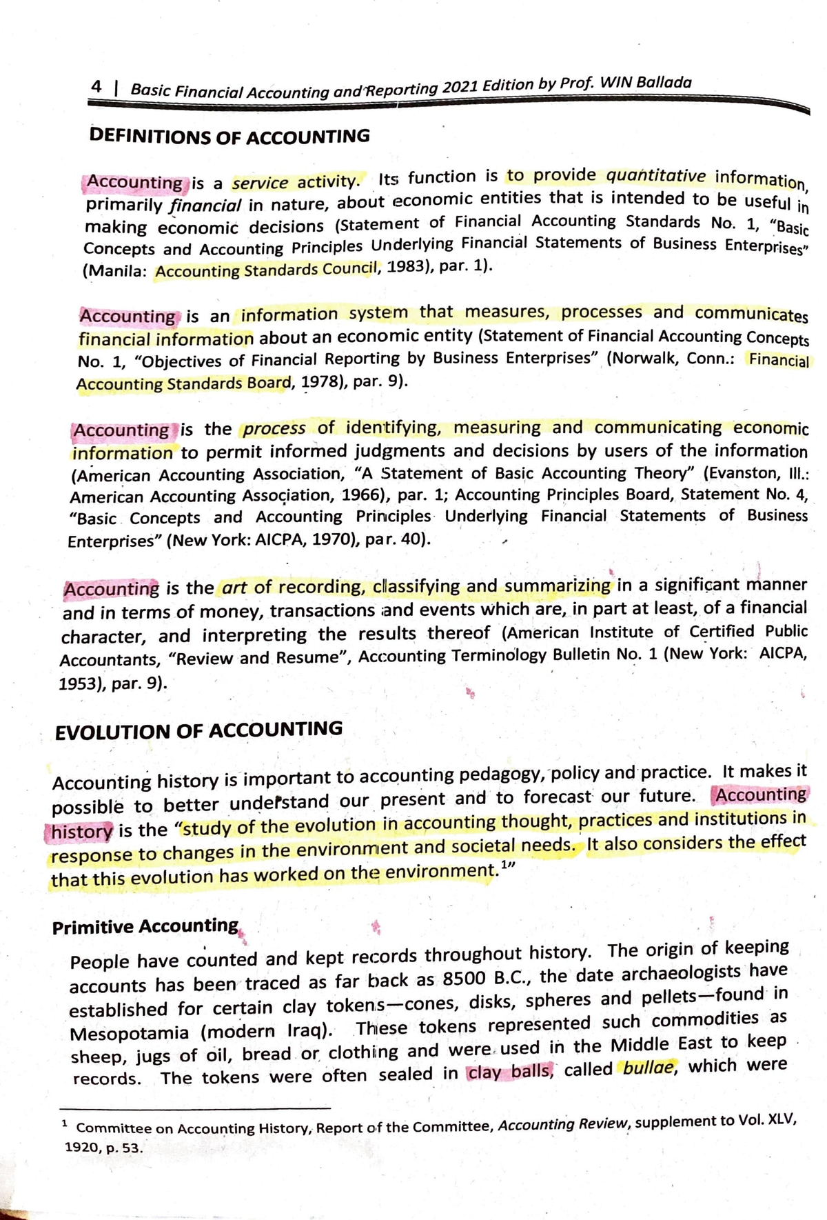 Basic Financial Accounting And Reporting Ballada Issue I Basic