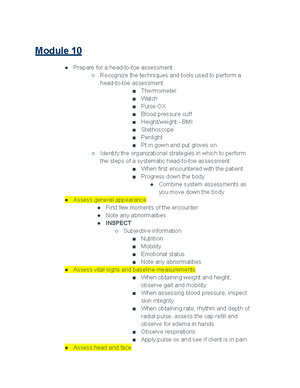 Nurs 216 Test 3 Study Guide - NUR 216 - Arizona College - Studocu