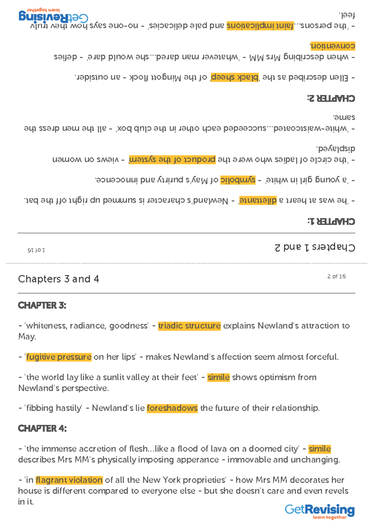 The Age of Innocence Key Quotations Chapters 1 and 2 CHAPTER 1 t off