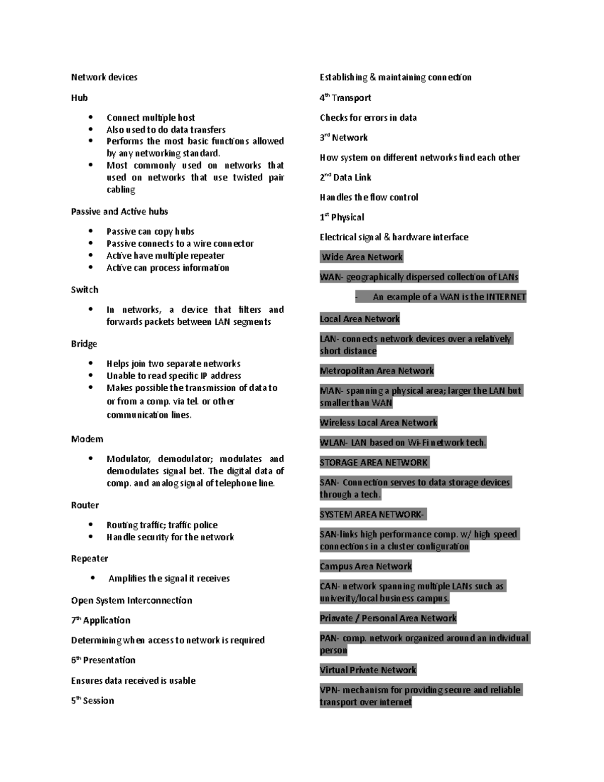 Hardware Config (reviewer) - Network devices Hub Connect multiple host ...