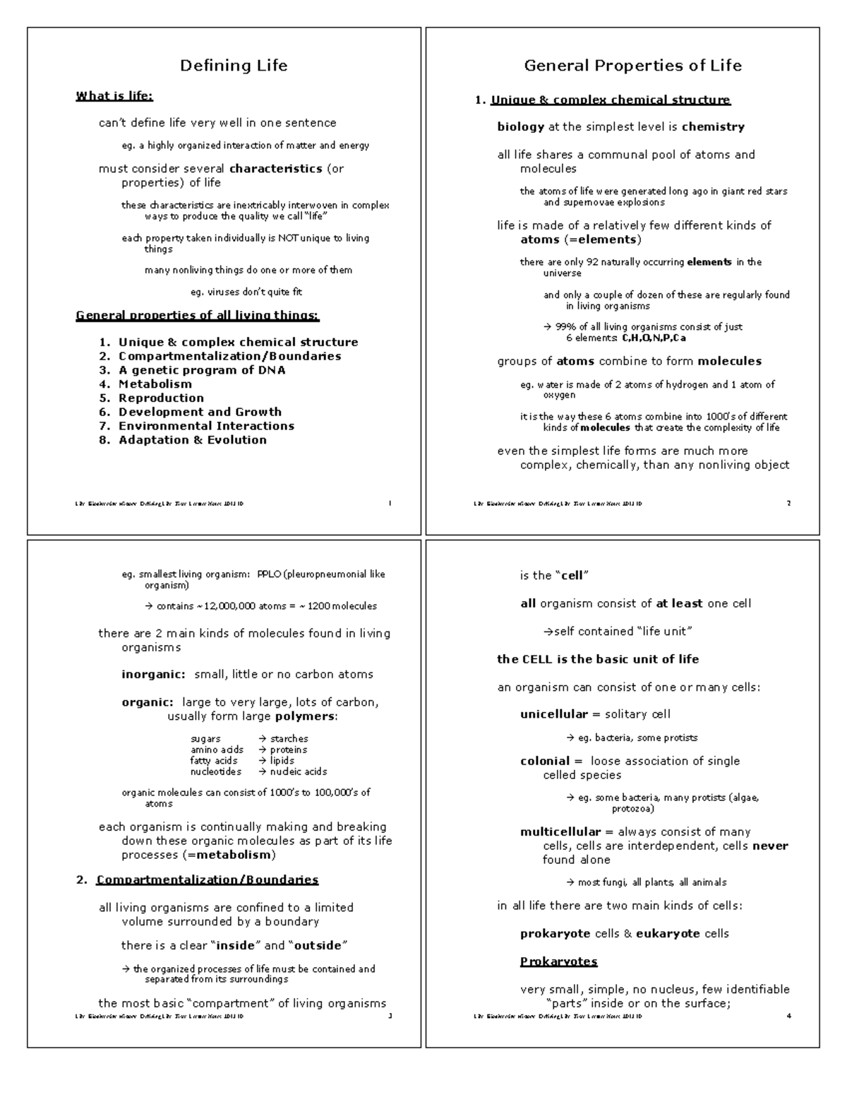 Characteristics-of-Life in Senior High - Life, Biodiversity, History ...