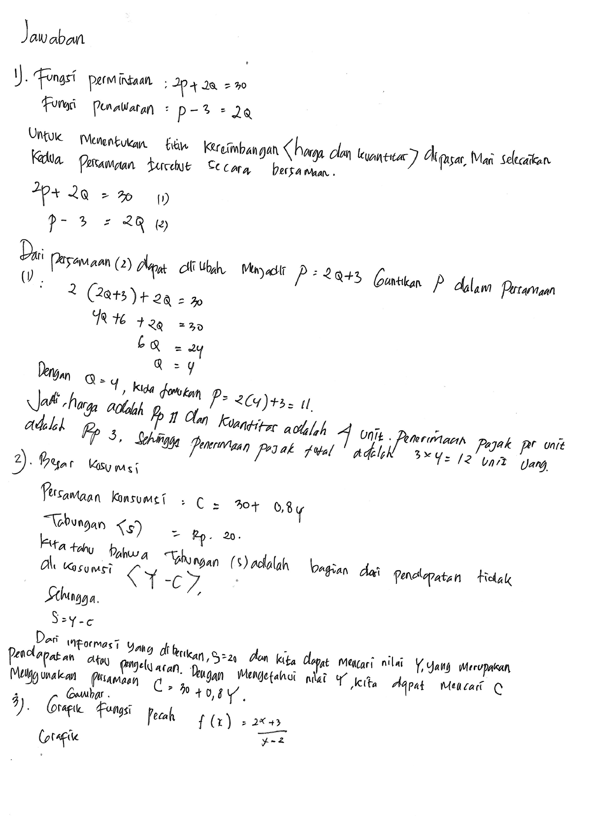 Tugas 2 Matematika - Matematika Ekonomi - Studocu