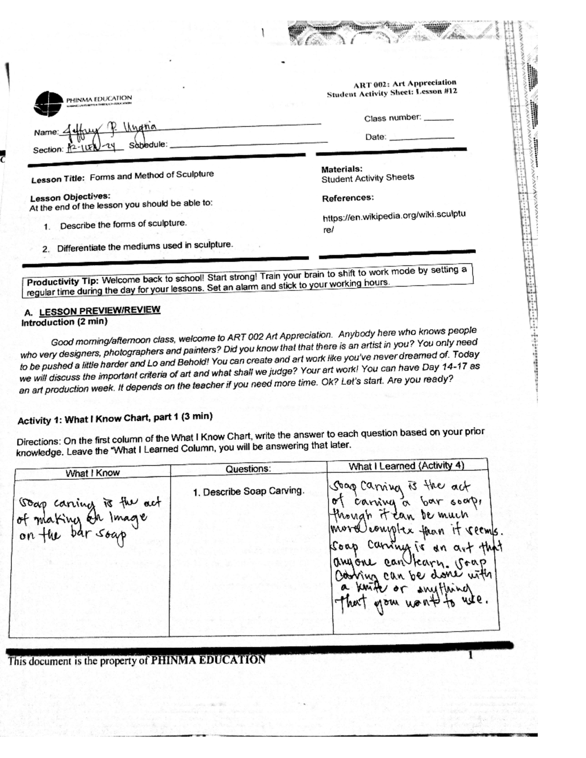 Forms of sculpture already have answers Civil Engineering Studocu
