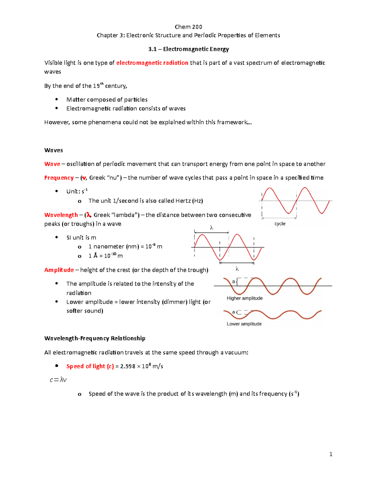 Chapter 3 Notes - Instructor Arun Sridhar - Chapter 3: Electronic ...