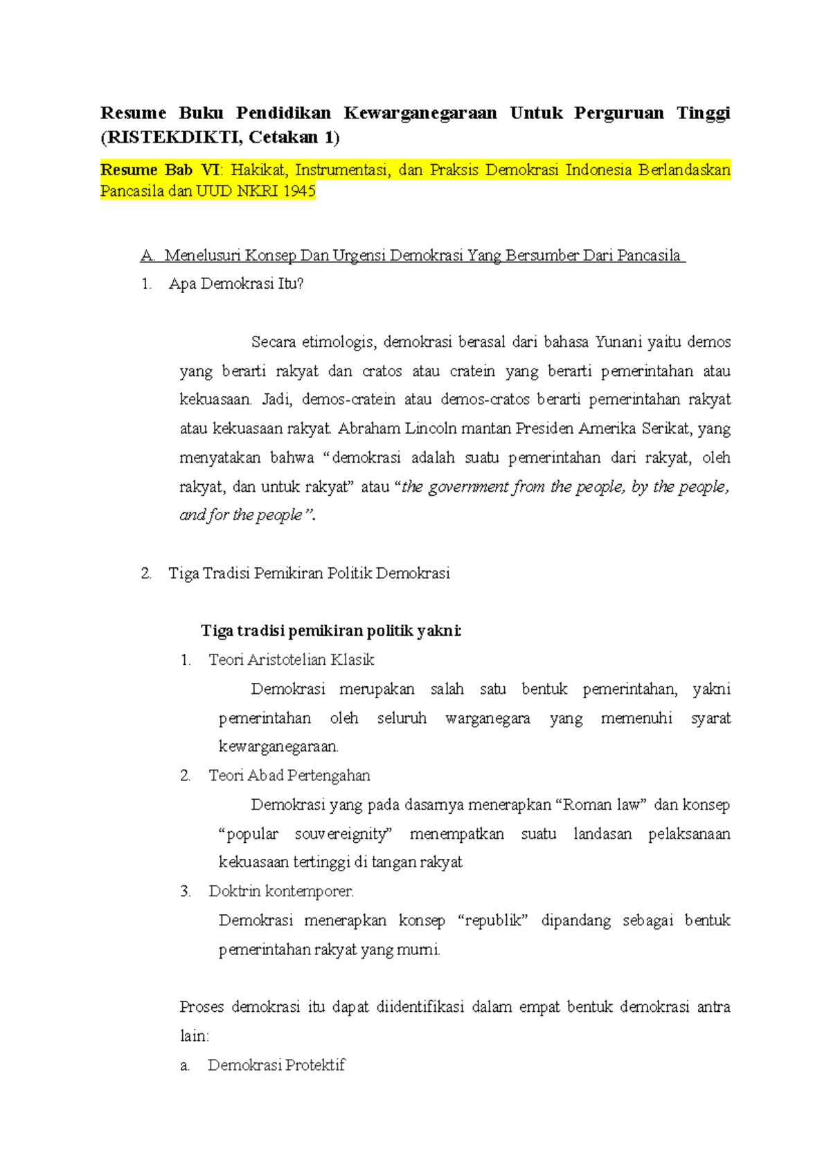 Resume Bab 6 Buku Pendidikan Kewarganegaraan Untuk Perguruan Tinggi ...