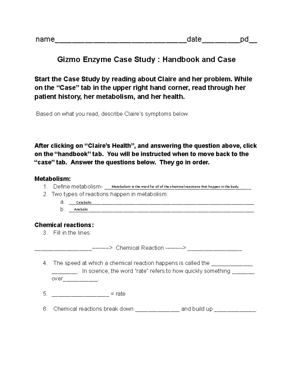 Kami Export Nelchael Merivil Gizmo Enzyme Case Study Handbook and