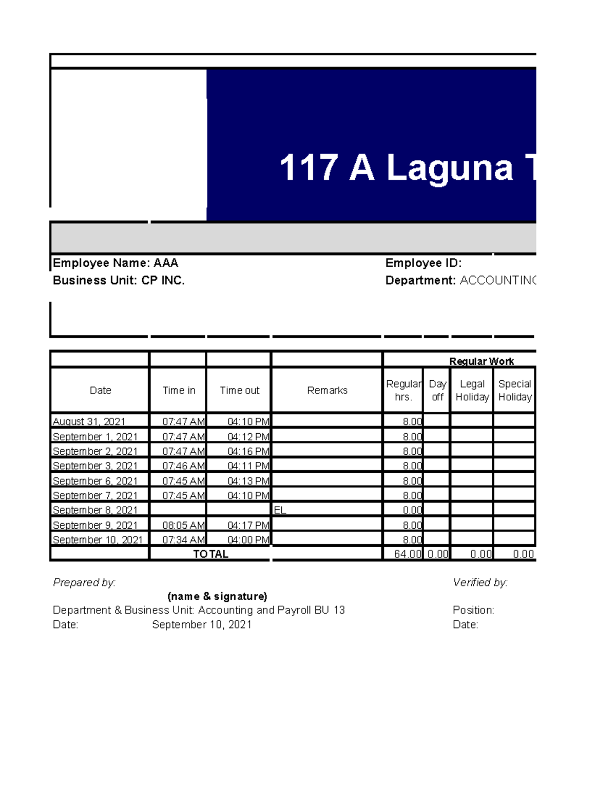 Cp dtr ojt requirement bs accountancy ubian studocu