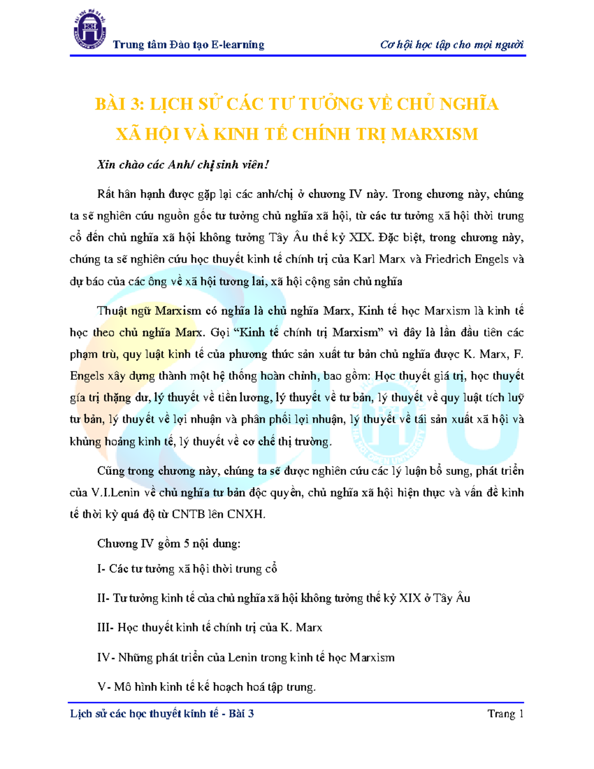 Bai 3 - ÁDFGHNJMNM - BÀI 3: LÞCH Sþ CÁC T ̄ T ̄àNG VÀ CHþ NGH)A XÃ HÞI ...