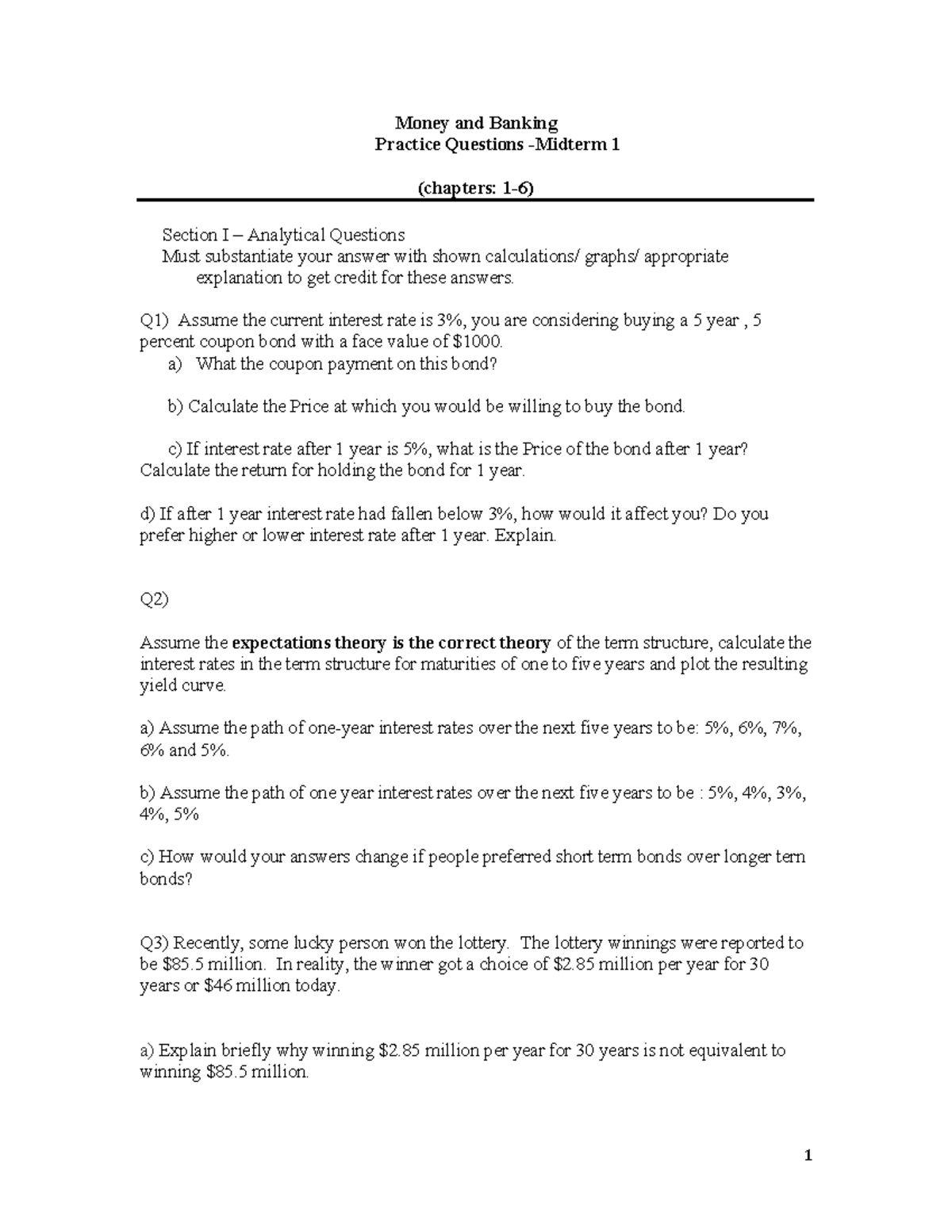 M1-Practice Questions (ch1,-6) - BUSI 2450 - KPU - Studocu