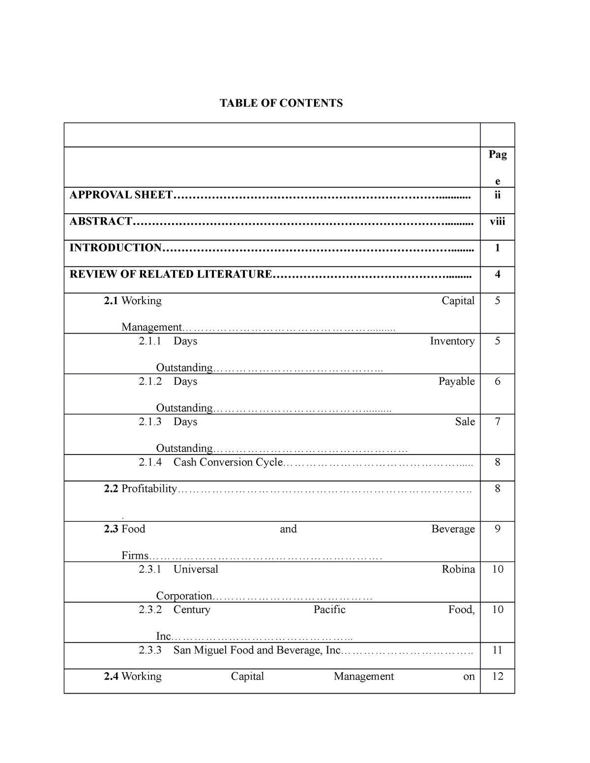 toc-just-a-table-of-contents-table-of-contents-pag-e-approval-studocu