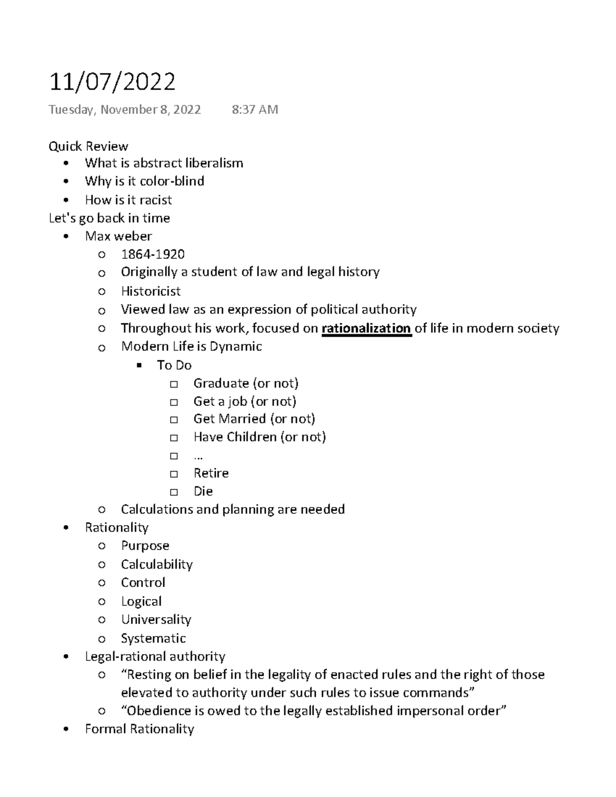 11072022 Wenjie Liao Quick Review What is abstract liberalism Why