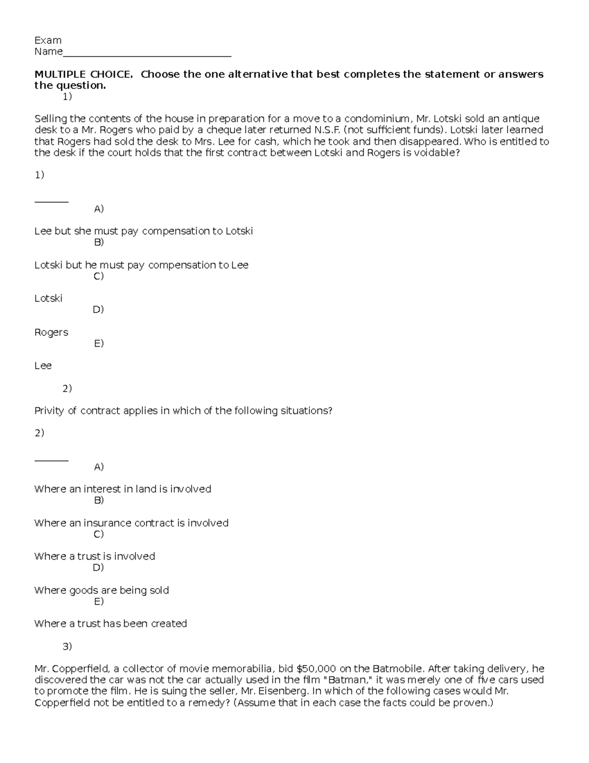 Ch 8 - Lecture Notes 8 - Exam Name ...