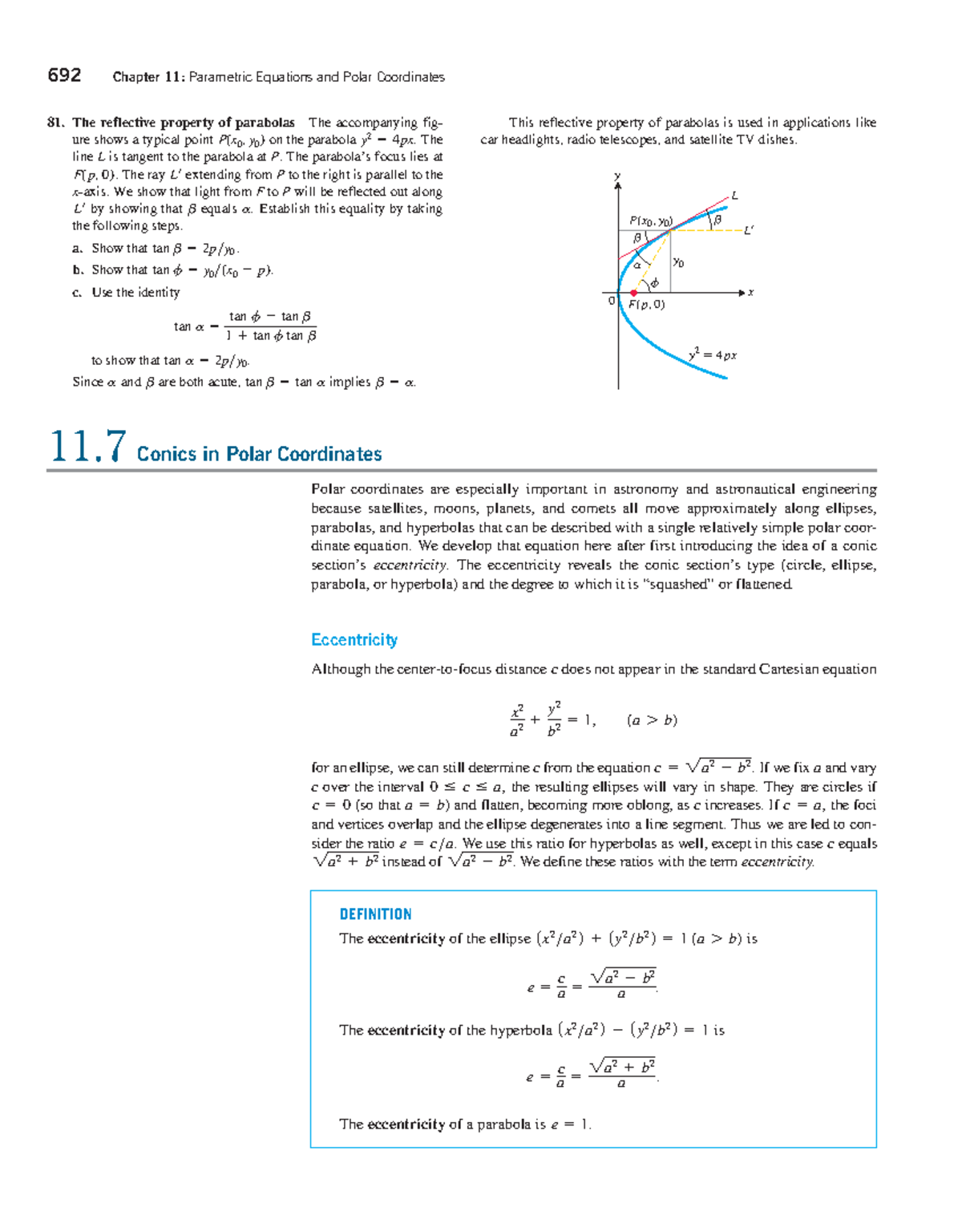 Math ch11-7 - math work - 692 Chapter 11: Parametric Equations and ...