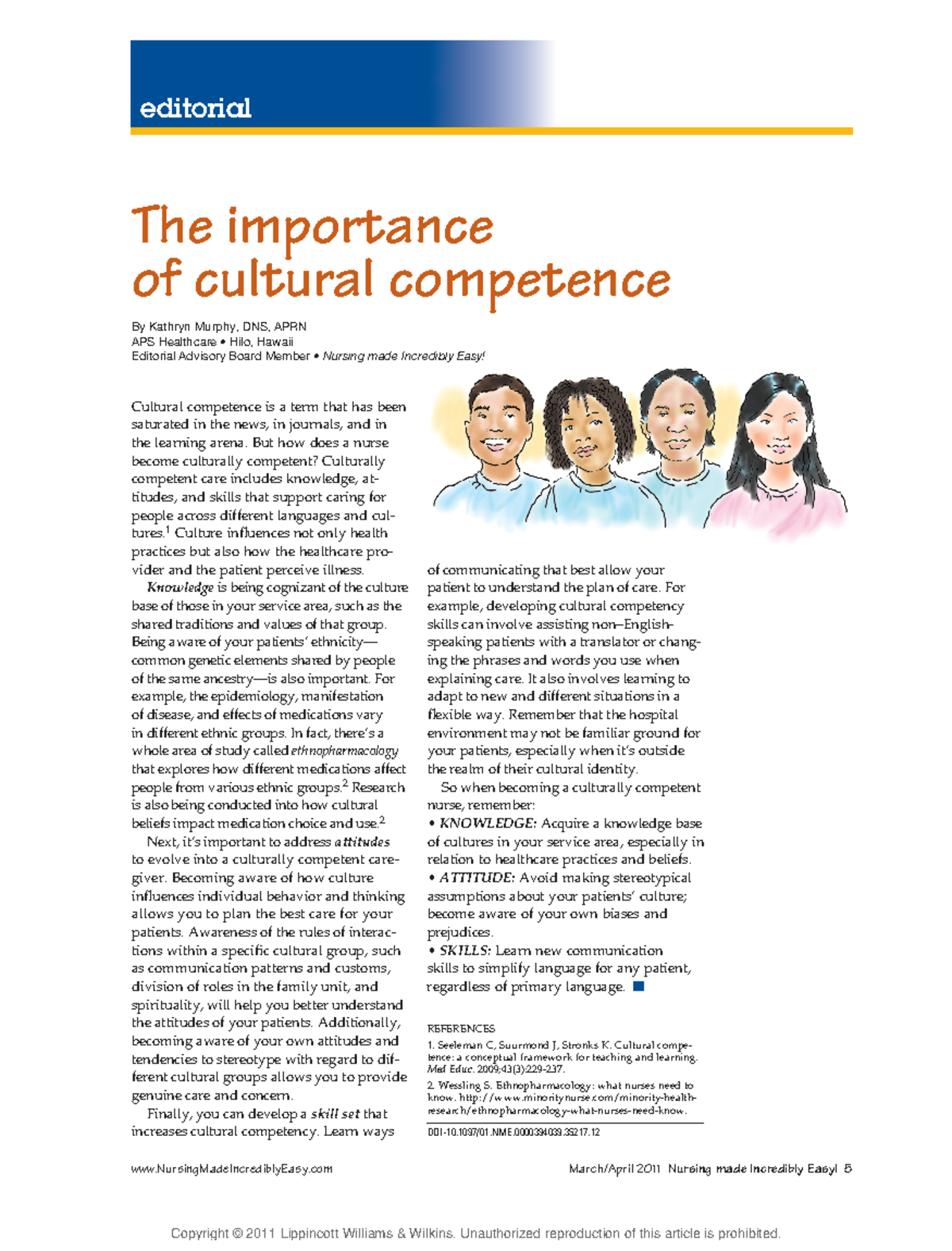 The importance of cultural competence - NursingMadeIncrediblyEasy March ...