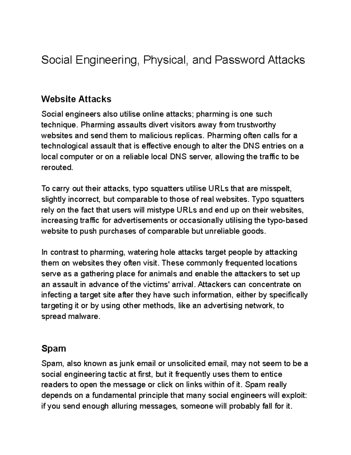 Social Engineering Physical and Password Attacks Pt2 - Social ...