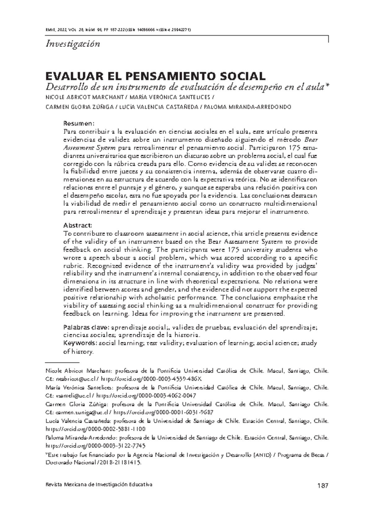 Artículo instrumentos de evaluación - Revista Mexicana de Investigación ...