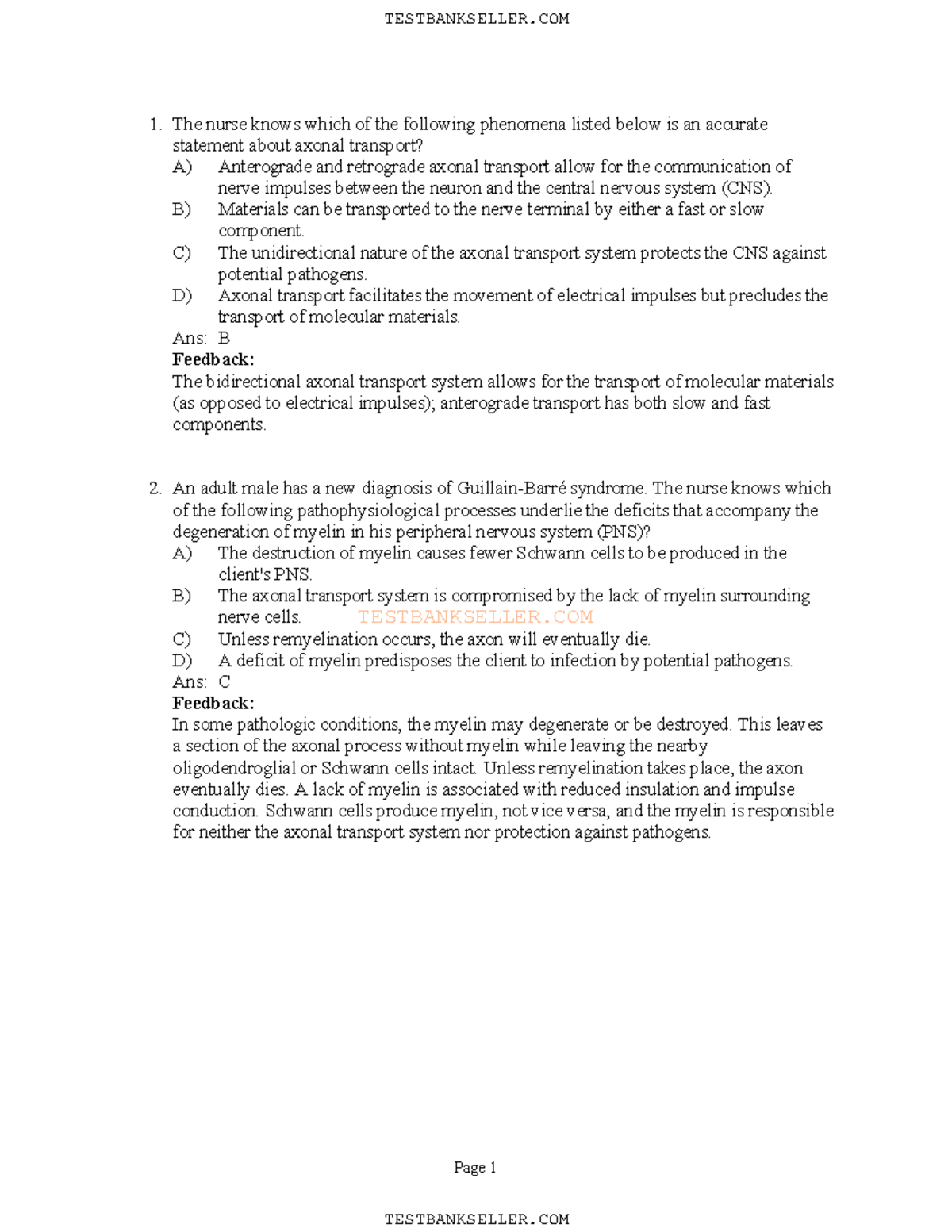 TB Chapter 13- Organization And Control Of Neural Function ...