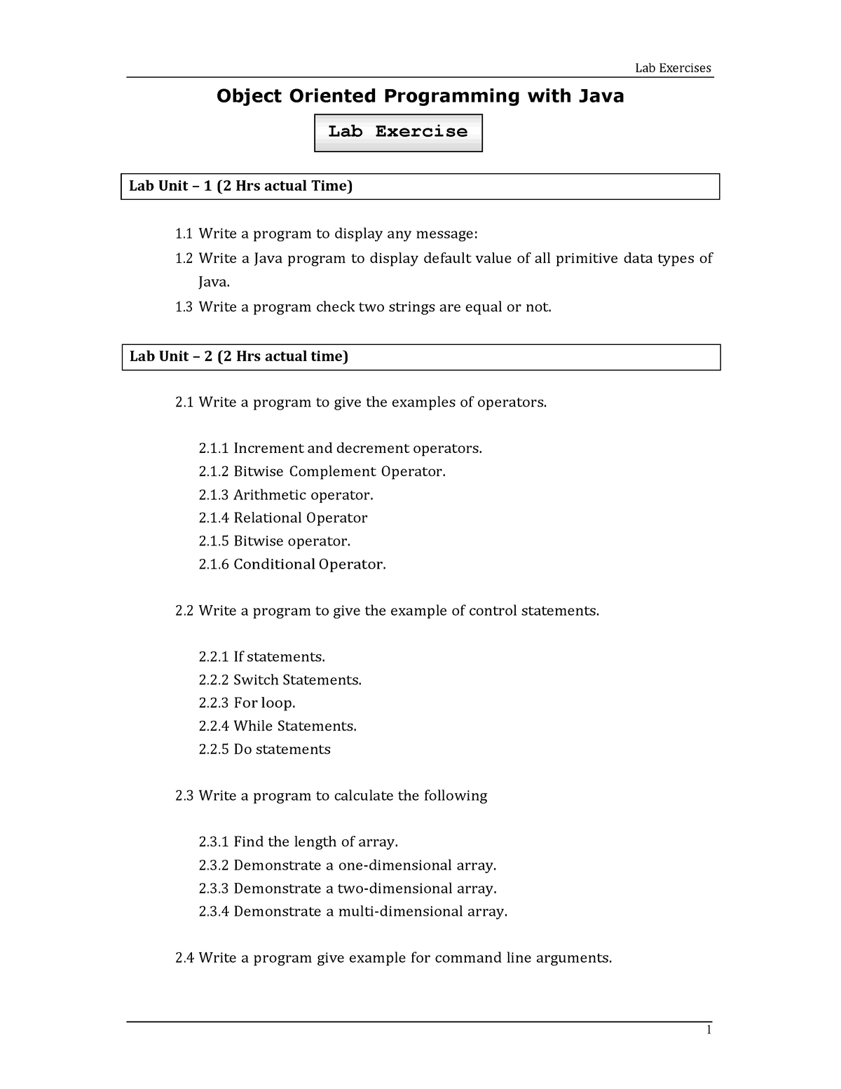 sppu oop lab assignments java