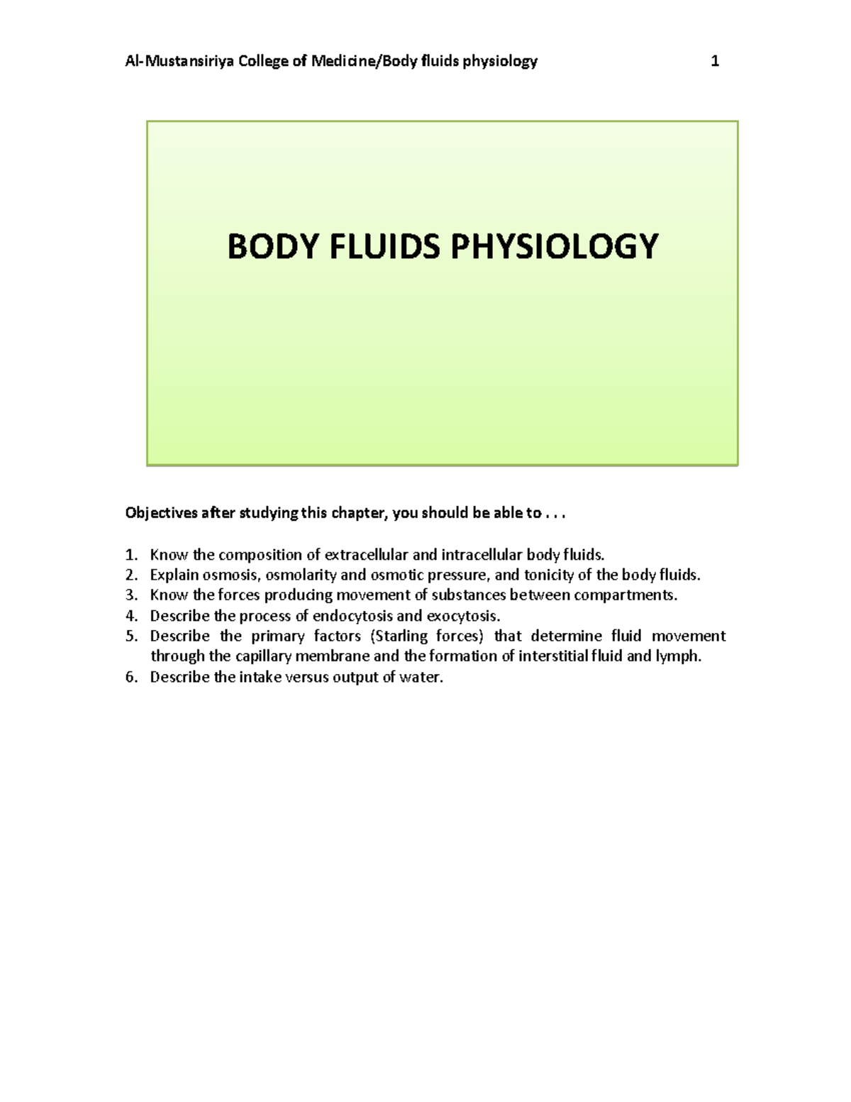 research articles on body fluids