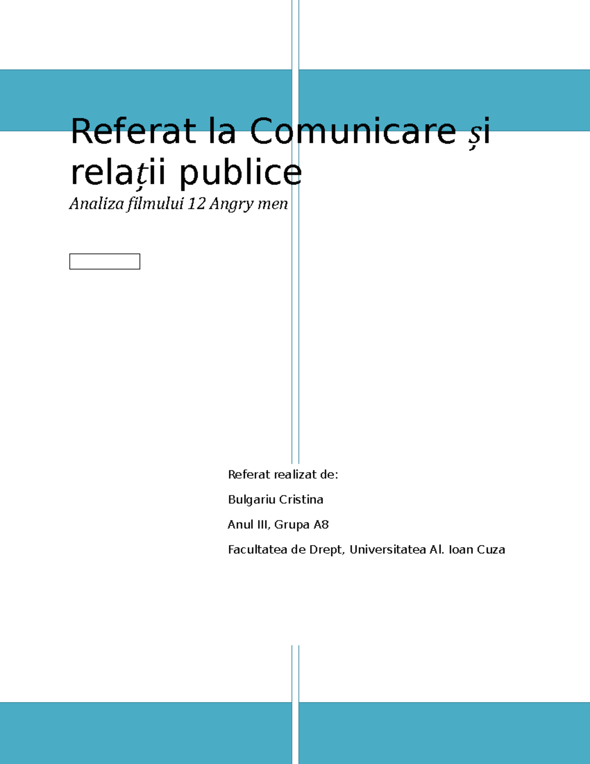 Referat La Comunicare Si Relatii Publice - Referat La Comunicare și ...