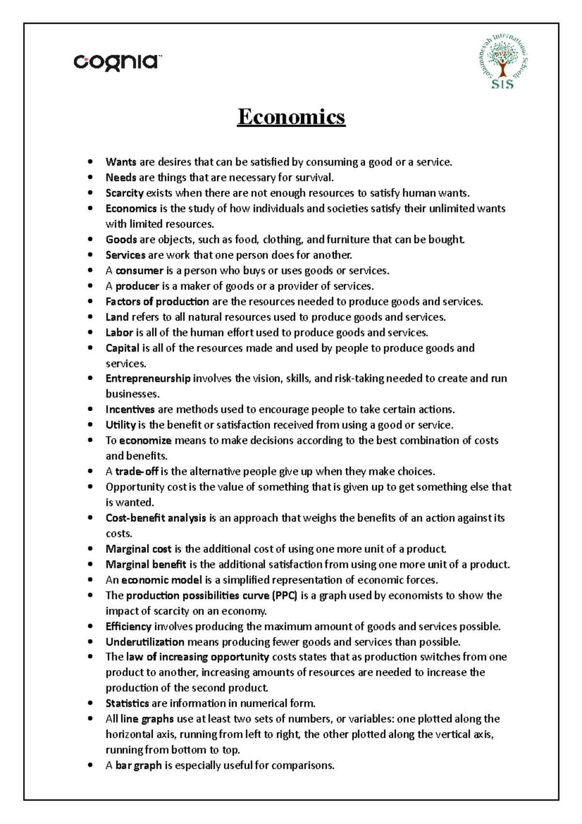Quick-Reference-Economics-Micro Economics chapters banks , Importance ...