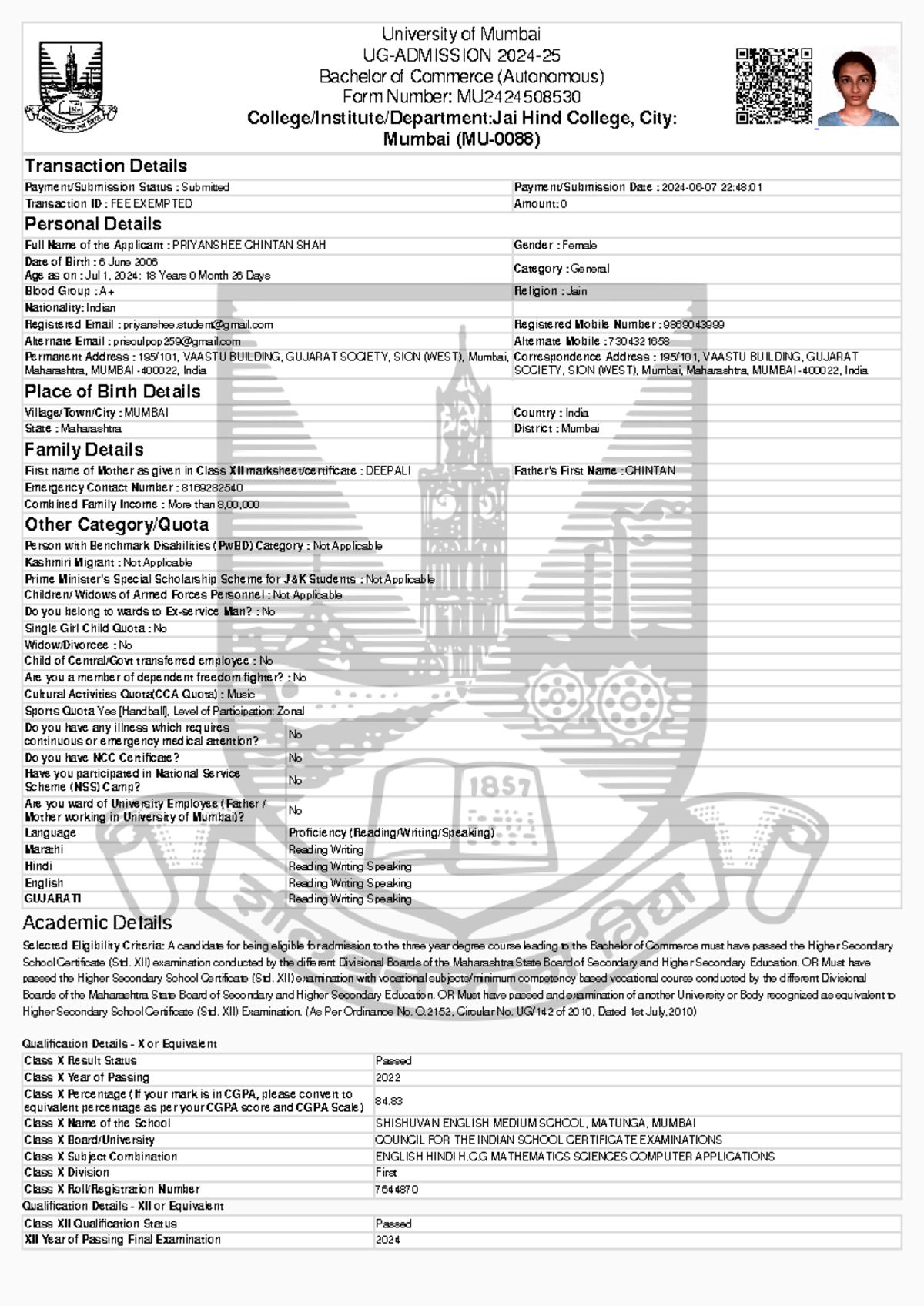 MU2424508530 1717780697 - University of Mumbai UG-ADMISSION 2024 ...