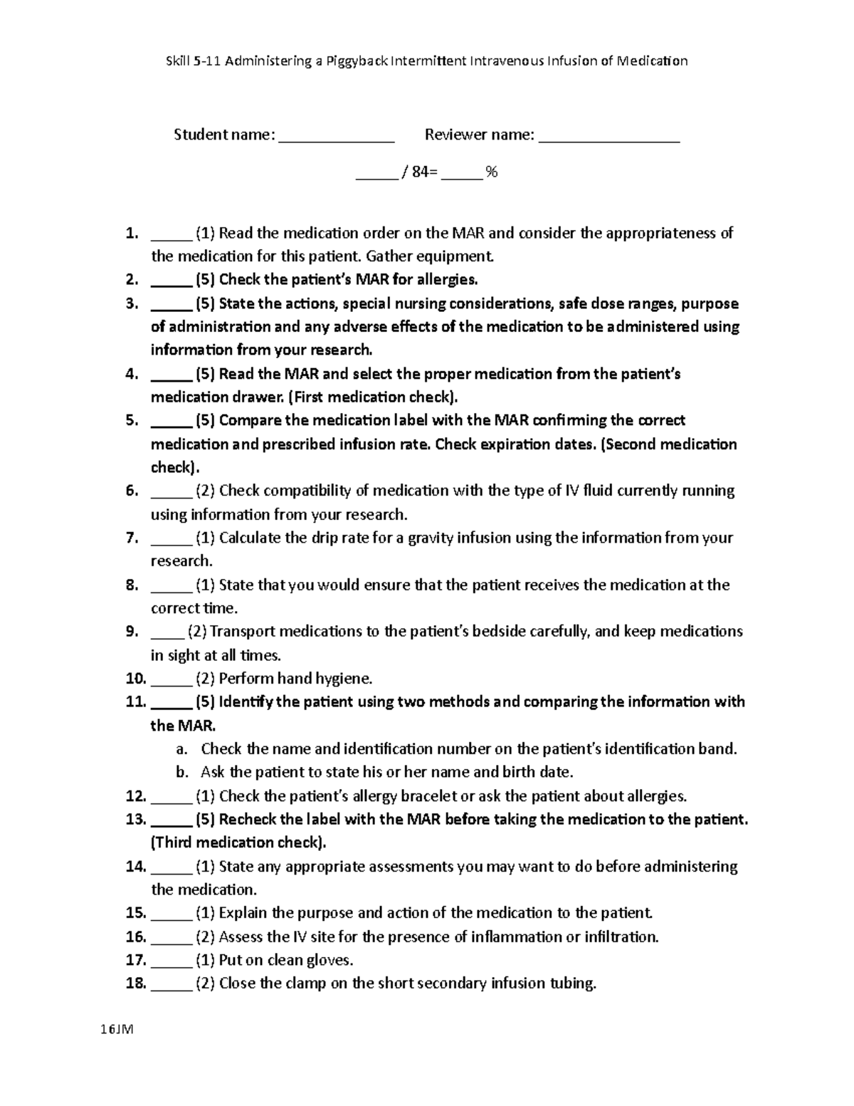 Skill 5-11 Administering a Piggyback Intermittent Intravenous Infusion ...