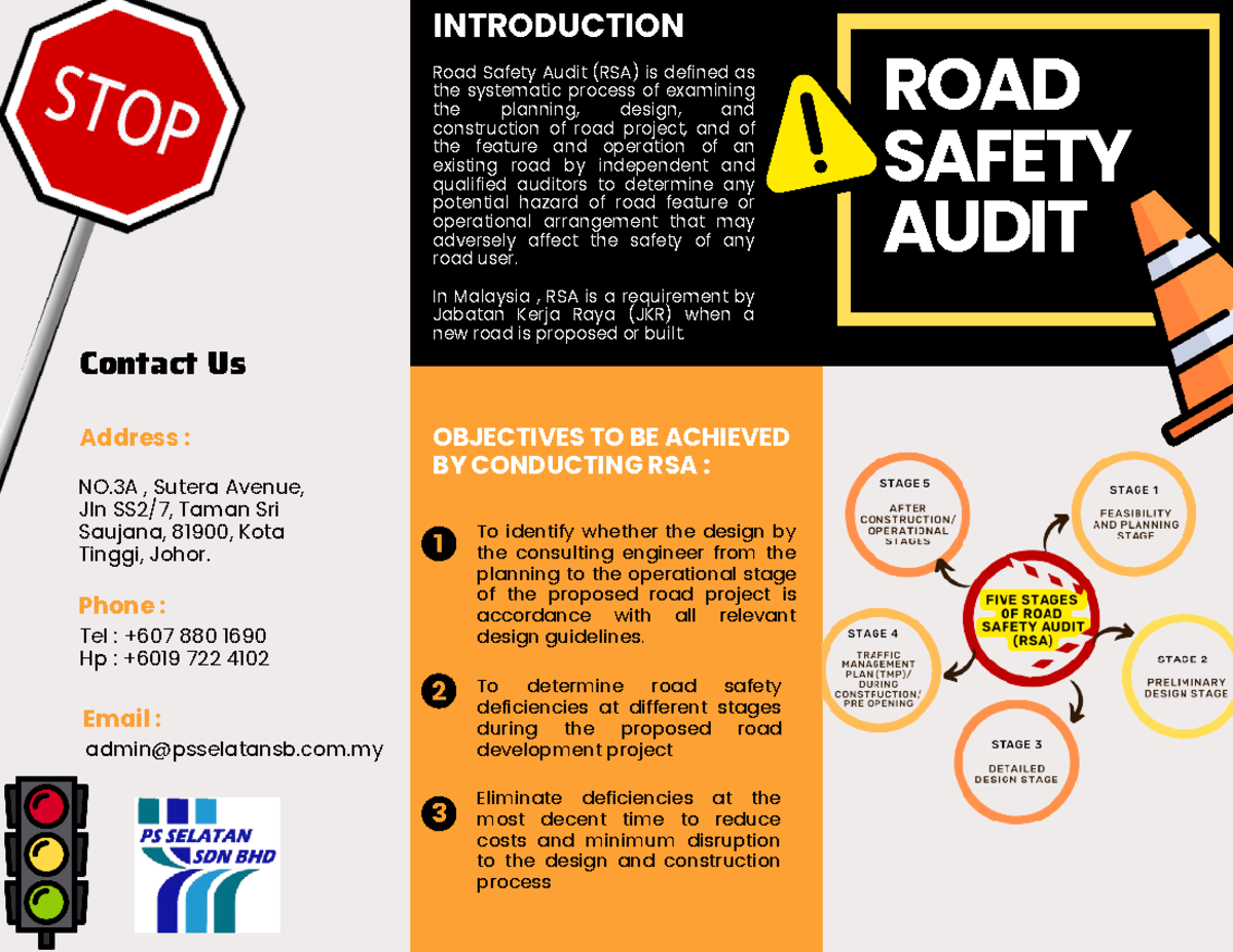 RSA Template road safety assessment Contact Us INTRODUCTION Phone