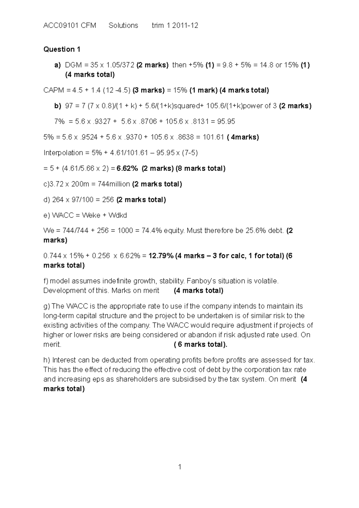 1 2011-12 trim 1 Solutions ACC09101 - Question 1 a) DGM = 35 x 1/372 (2 ...