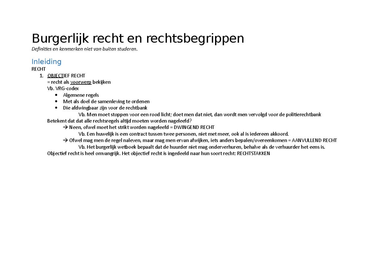 Rechtsbron - Burgerlijk recht en rechtsbegrippen - Burgerlijk recht en