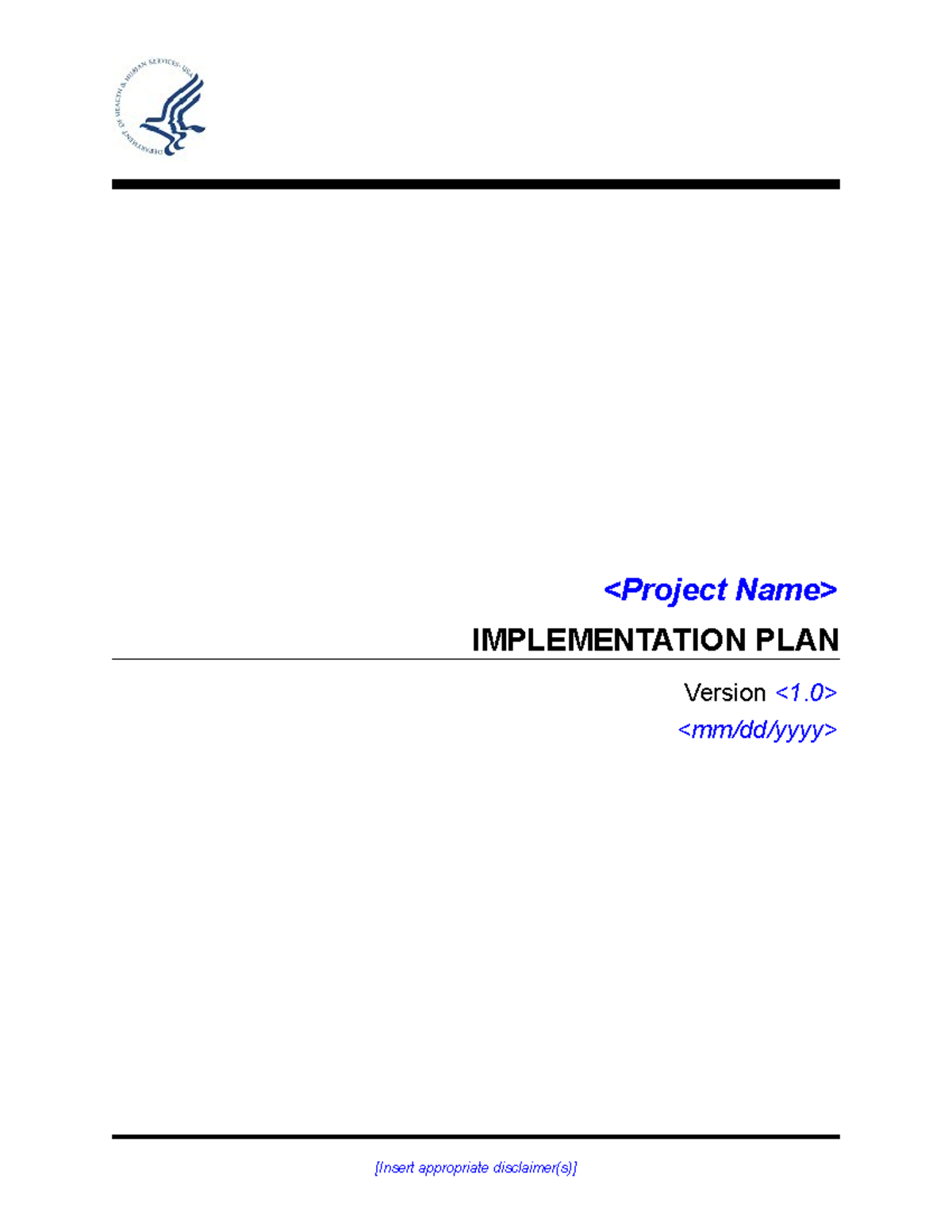 Eplc implementation plan template - IMPLEMENTATION PLAN Version Notes ...