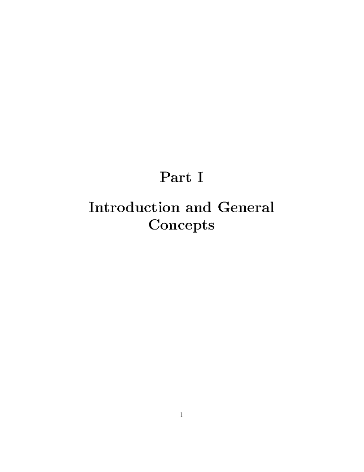 01-introduction - Lecture Notes 1 - Part I Introduction And General ...