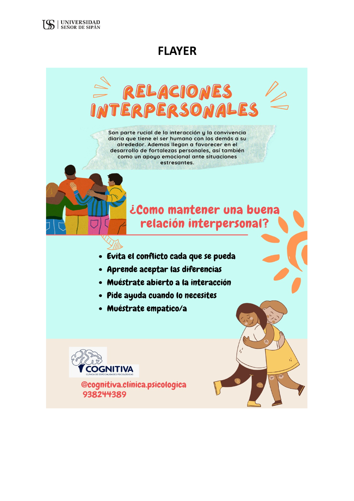 Relaciones Interpersonales Flayer Rotofalio Charla “hablemos De Las