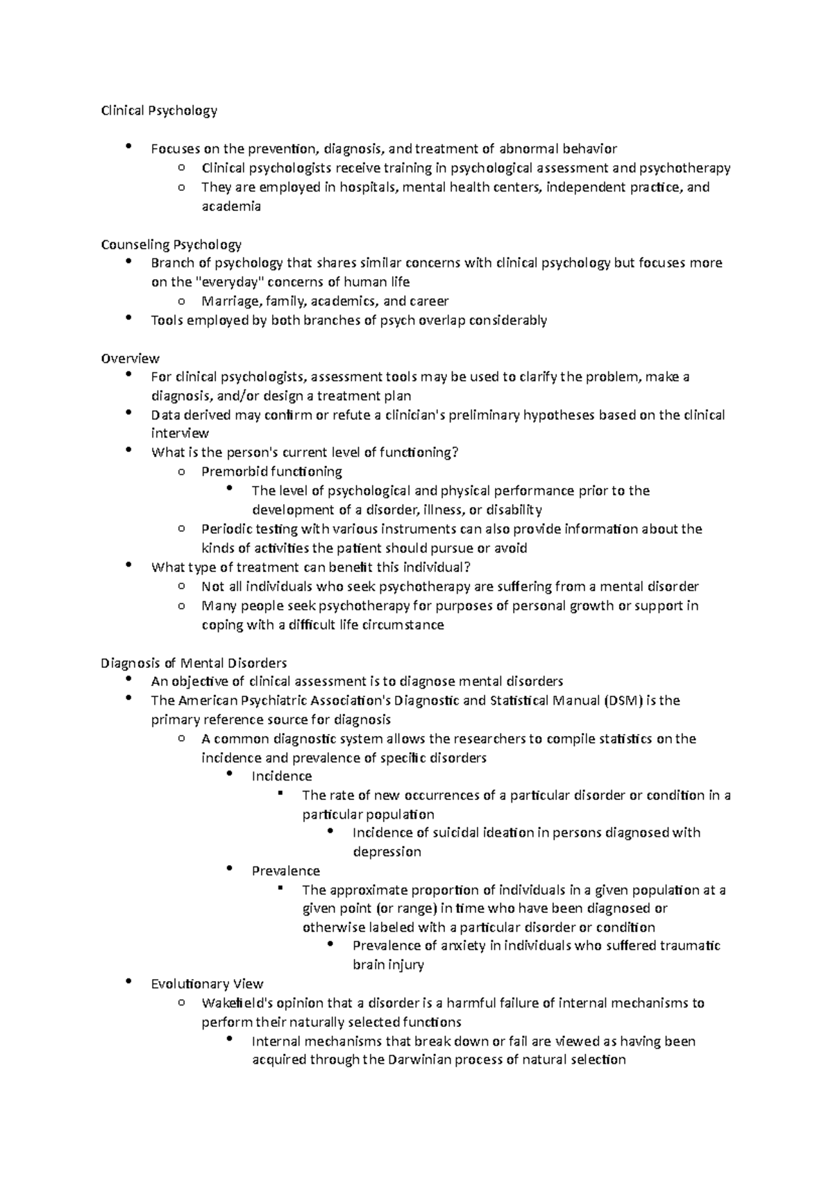 Chapter 13 - Course: PSY 310 Course Title: Psychological - Studocu