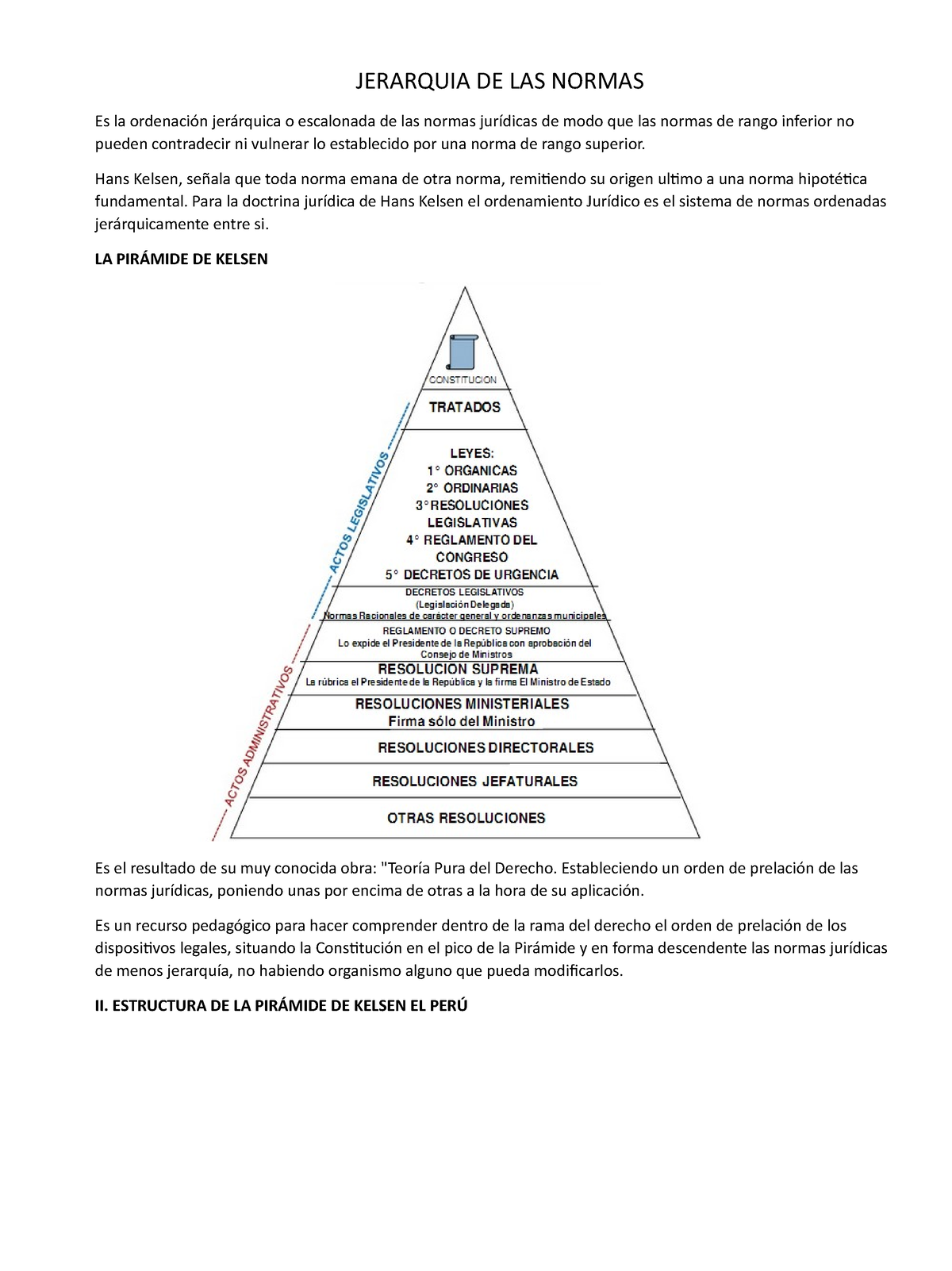 Jerarquia DE LAS Normas - JERARQUIA DE LAS NORMAS Es La Ordenación ...