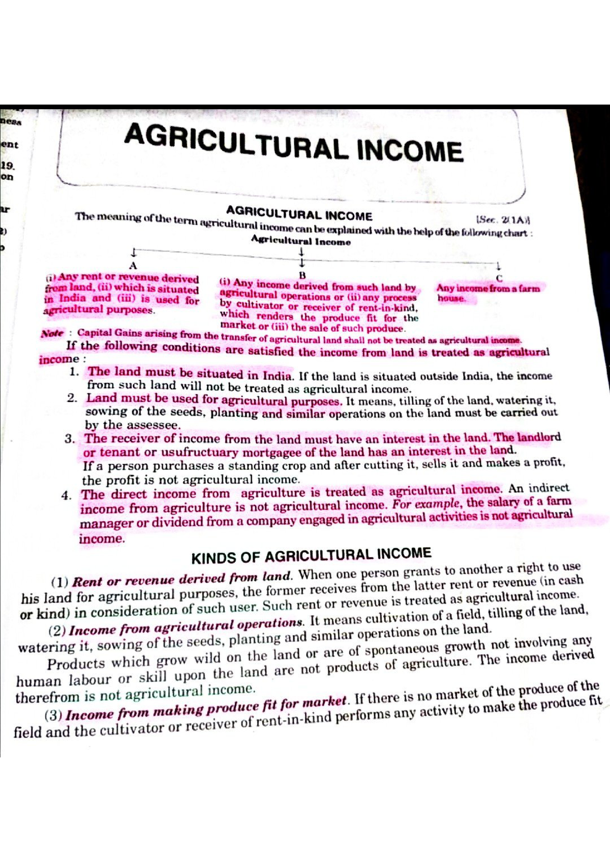 Agricultural Income - Income Tax Law And Accounts - Studocu