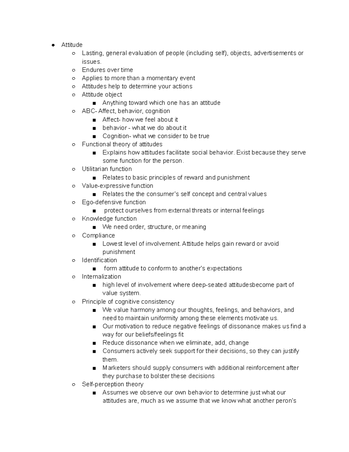 Cb Test 3 Chapter 8 - Attitude Lasting, General Evaluation Of People 