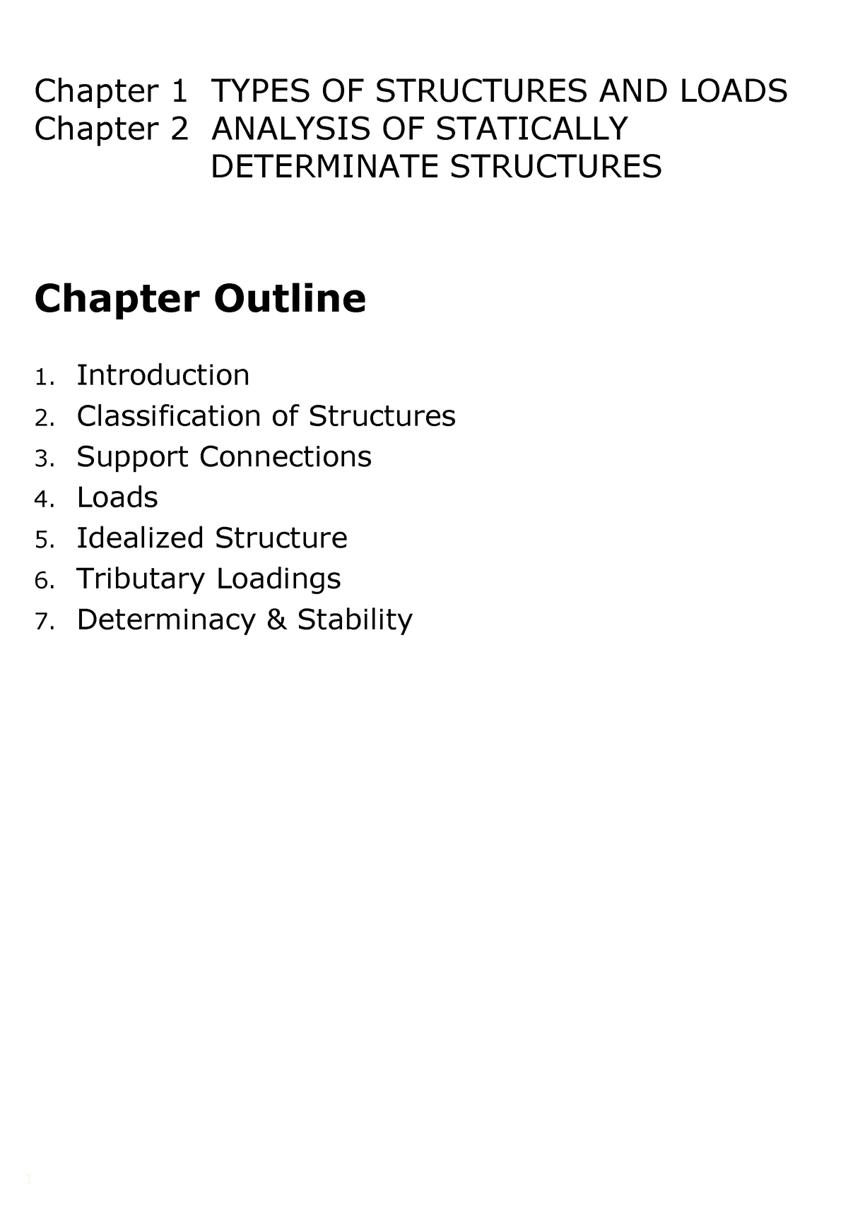 Chapter 12-student Part 1 - Chapter 1 TYPES OF STRUCTURES AND LOADS ...