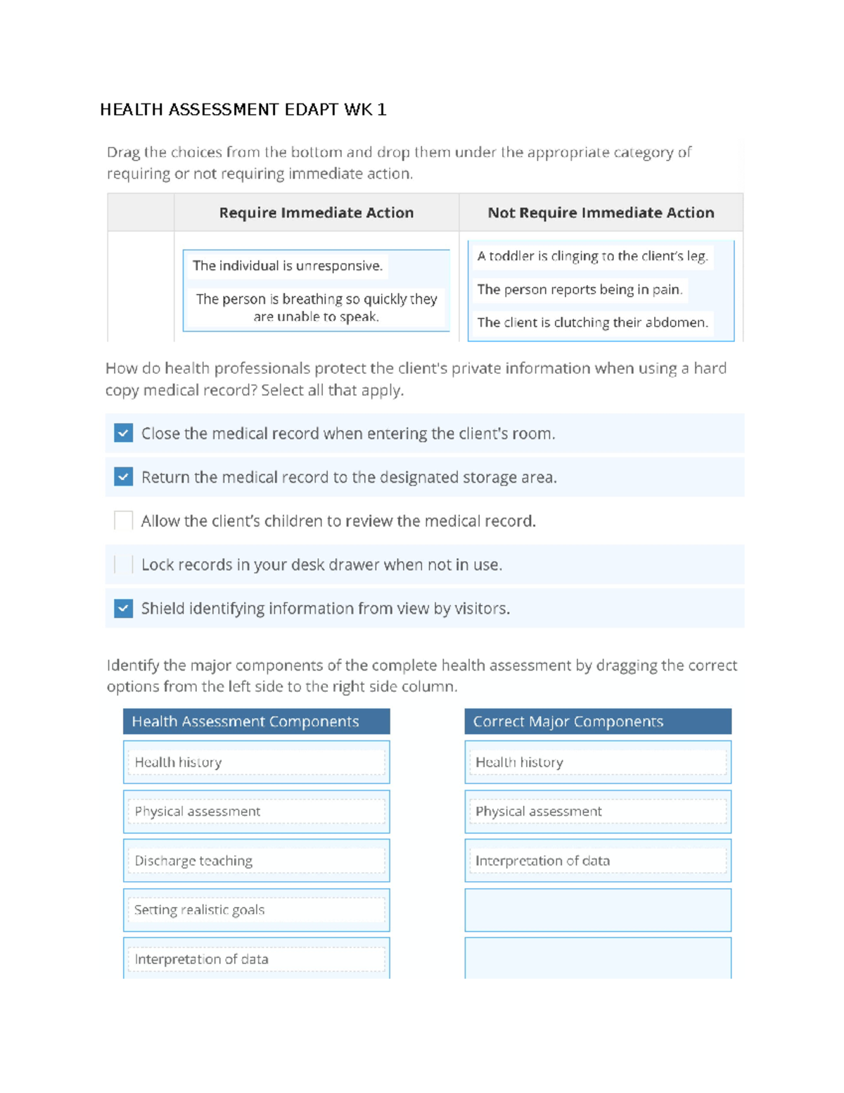 Health Assessment Edapt WK 2 - NR-302 - HEALTH ASSESSMENT EDAPT WK ...