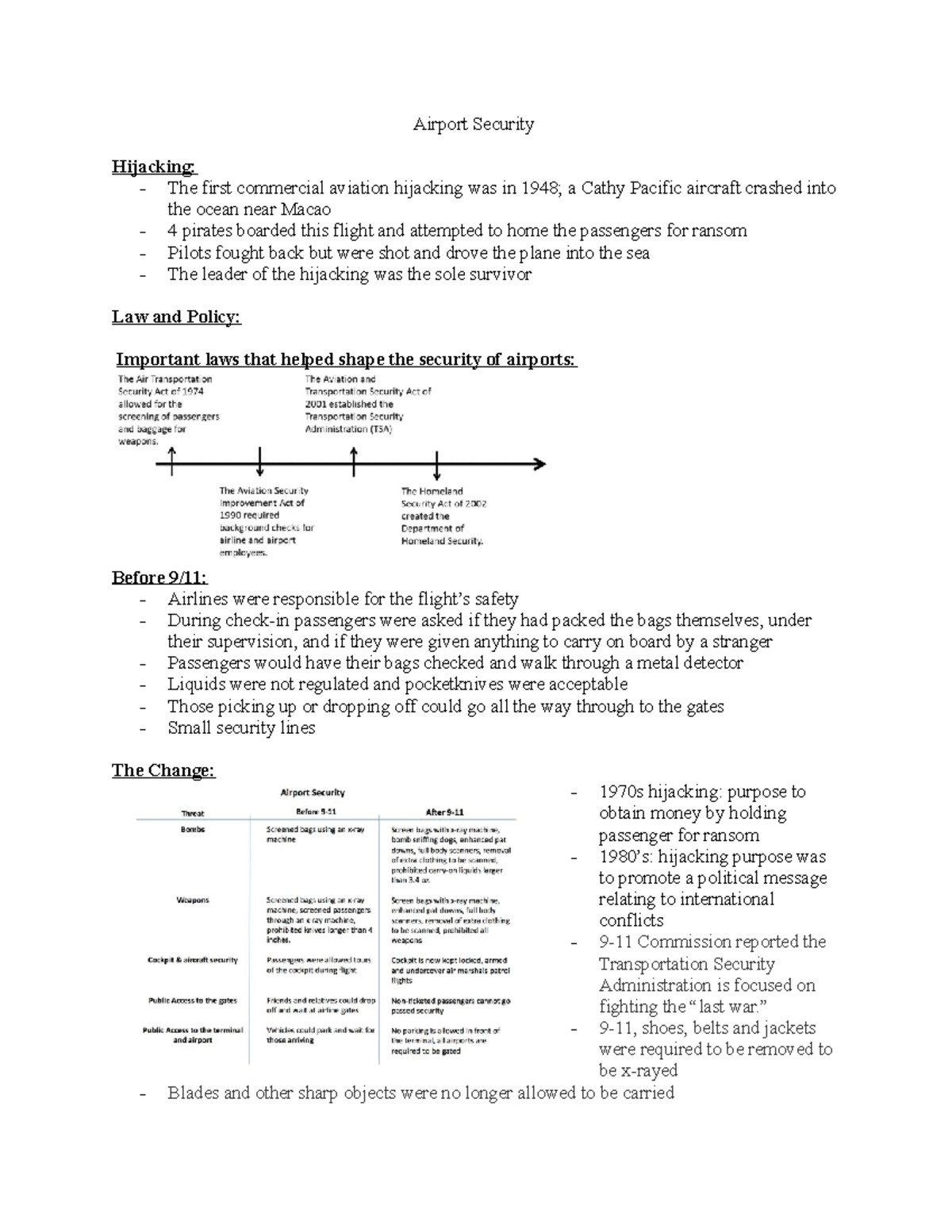 case study airport security and aircraft hijacking