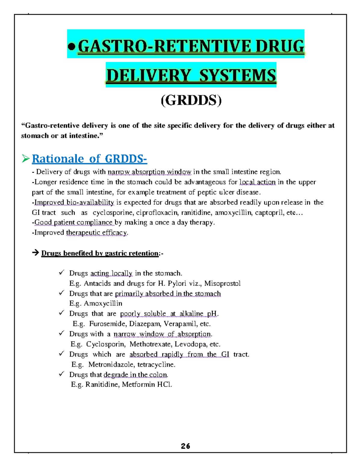 5 6093532649891037574 - GASTRO-RETENTIVE DRUG DELIVERY SYSTEMS (GRDDS)