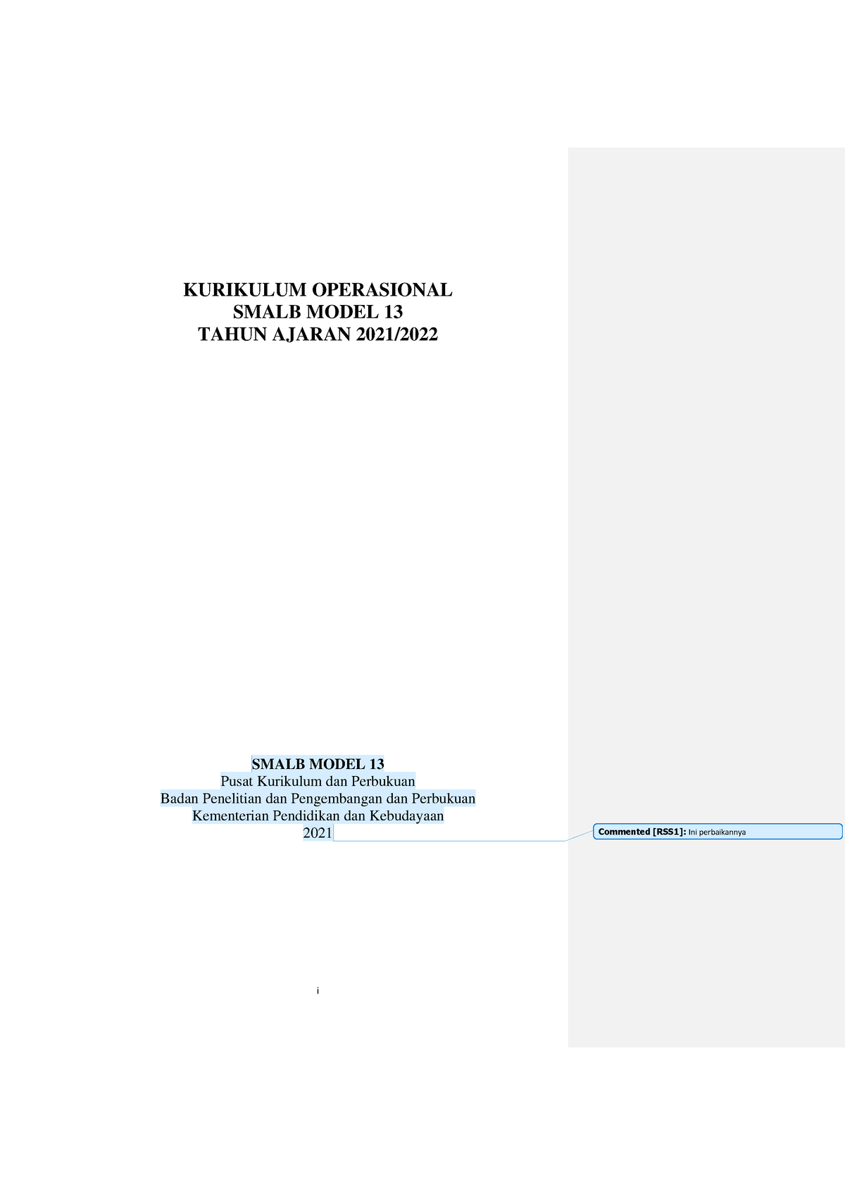 13. A. Contoh Kurikulum Operasional Smalb - I KURIKULUM OPERASIONAL ...